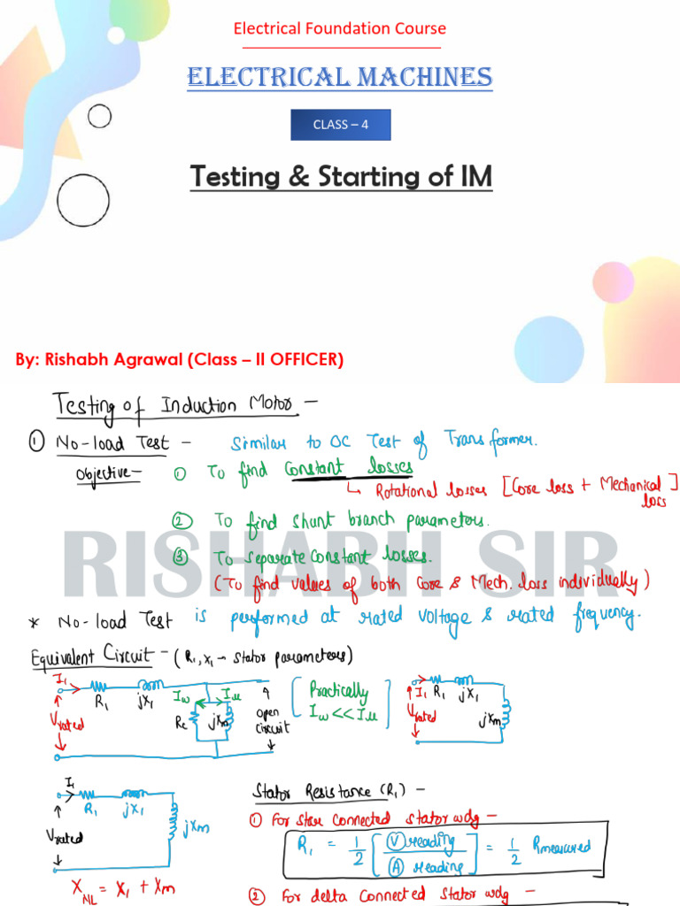 4 Testing & Starting of IM | PDF