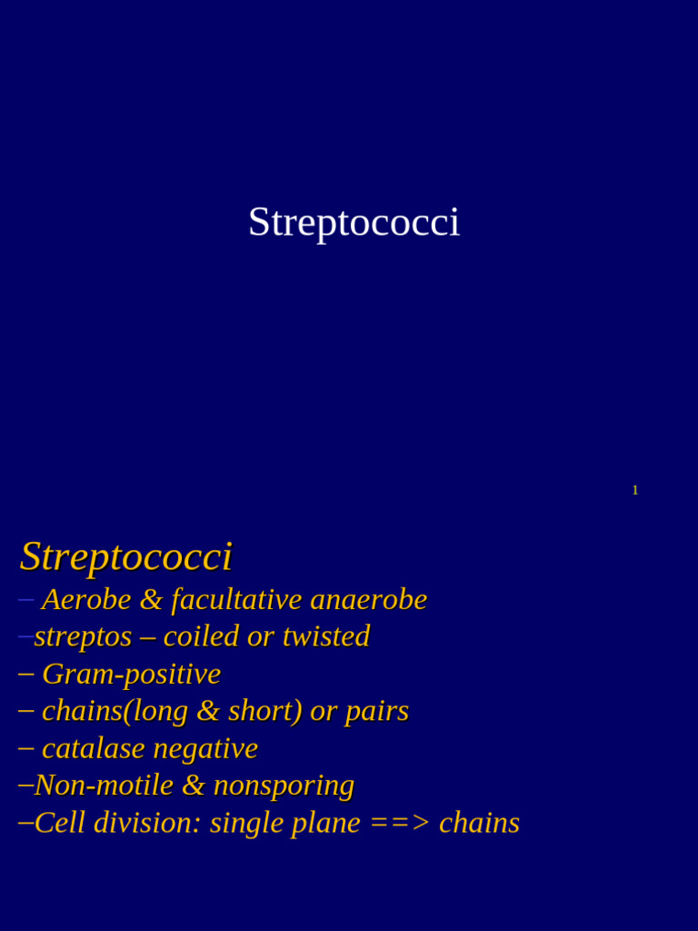 Overview of Streptococcus Infections | PDF | Streptococcus | Necrosis