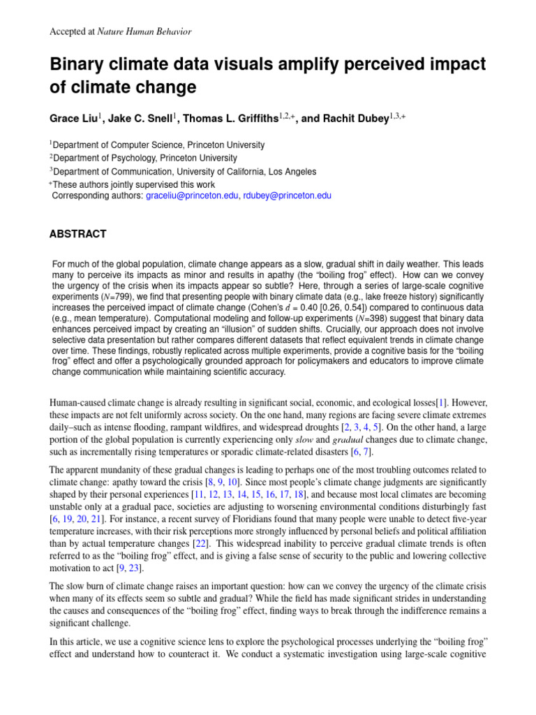 Binary Data Boosts Climate Change Awareness | PDF | Climate | Climate ...