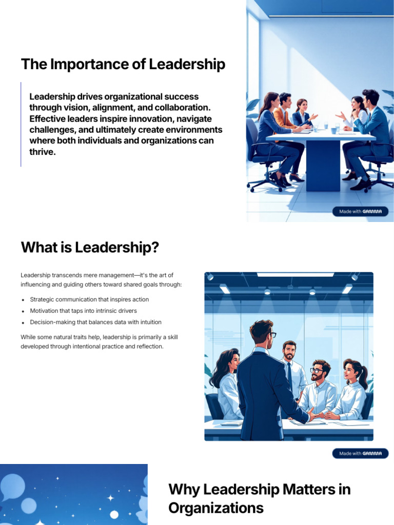 Importance of Leadership in Organizations | PDF | Leadership | Motivational
