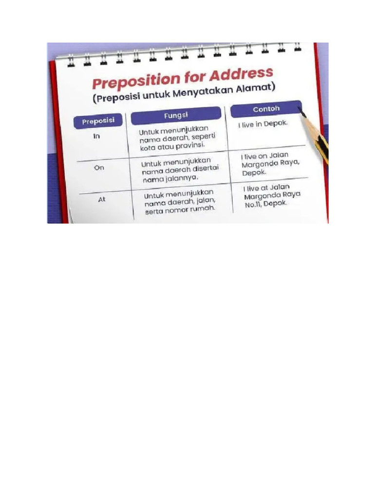Preposition For Address | PDF