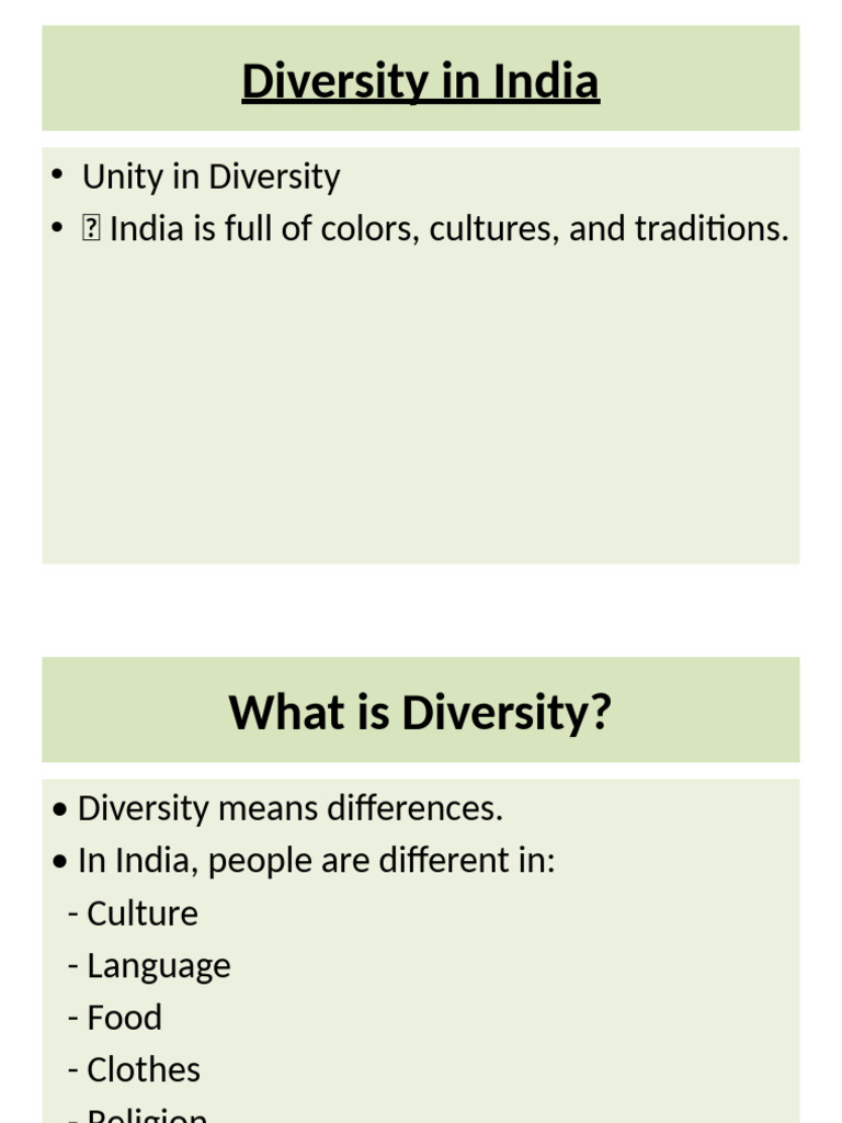 Unity in Diversity: India's Cultural Richness | PDF