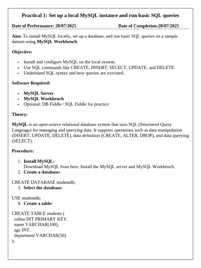 MySQL and Python Data Handling Guide | PDF | My Sql | Sql