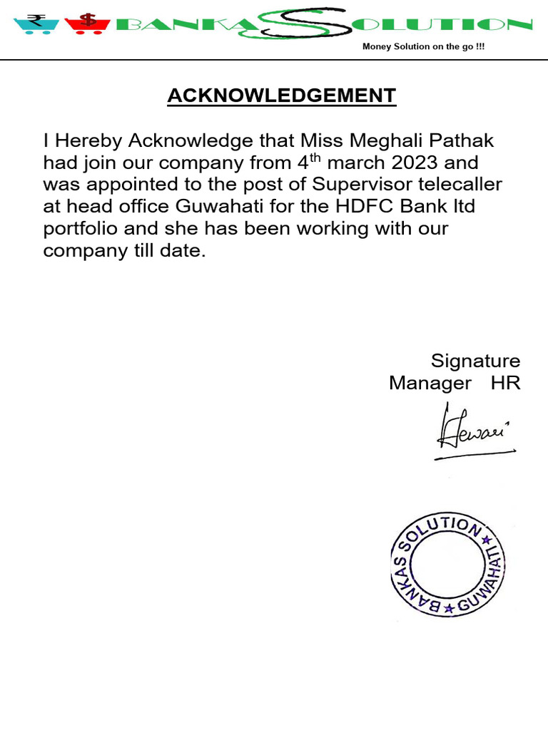 Acknowledgement | PDF