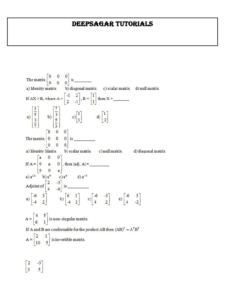 12th Commerce Math Unit Test Paper | PDF