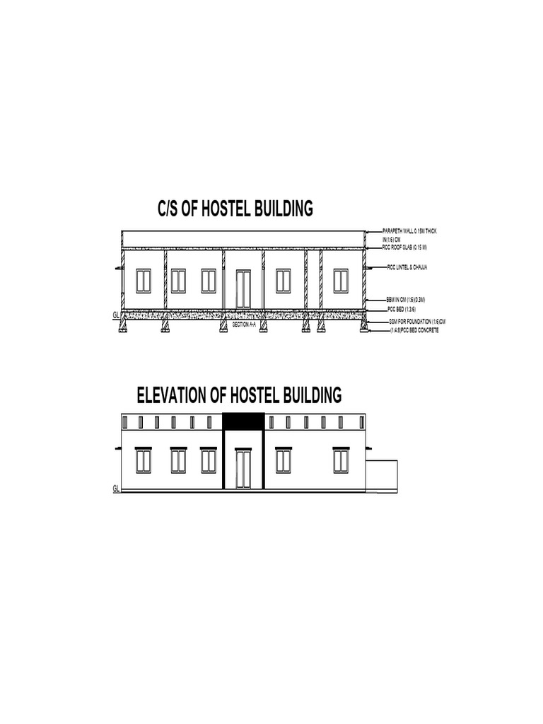 Hostel Building Construction Details | PDF
