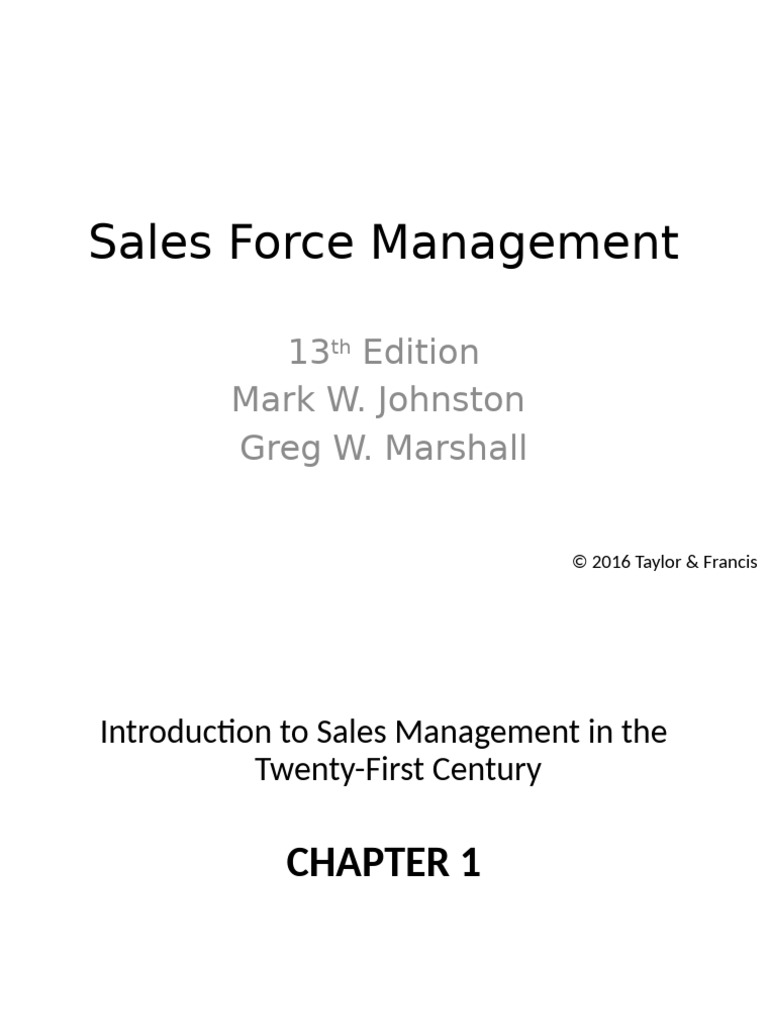 Sales Management Trends and Strategies | PDF | Sales | Customer ...