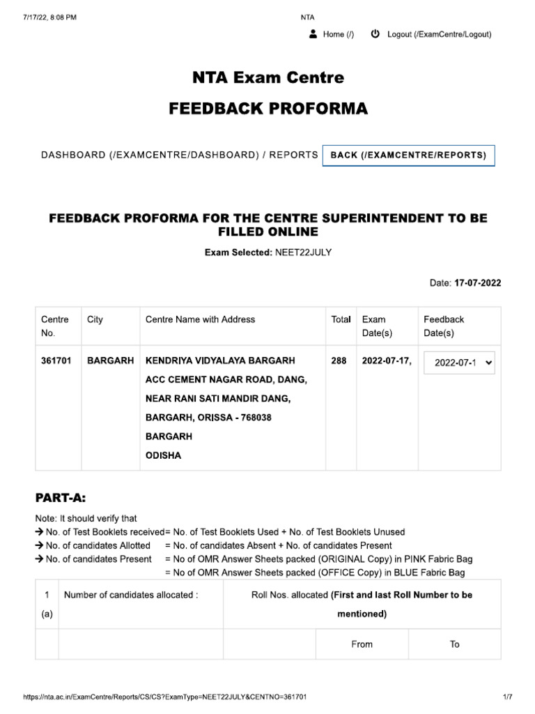 Feedback Form | PDF