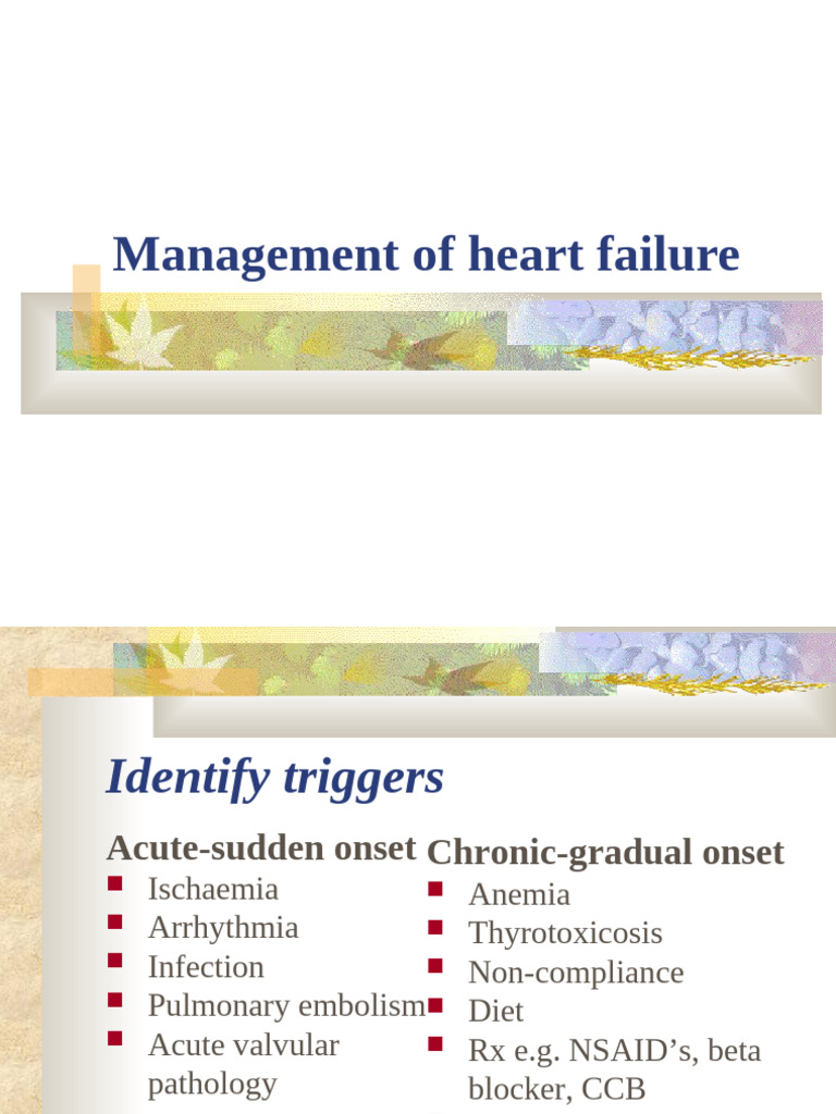 Heart Failure Management Strategies | PDF | Heart Failure ...