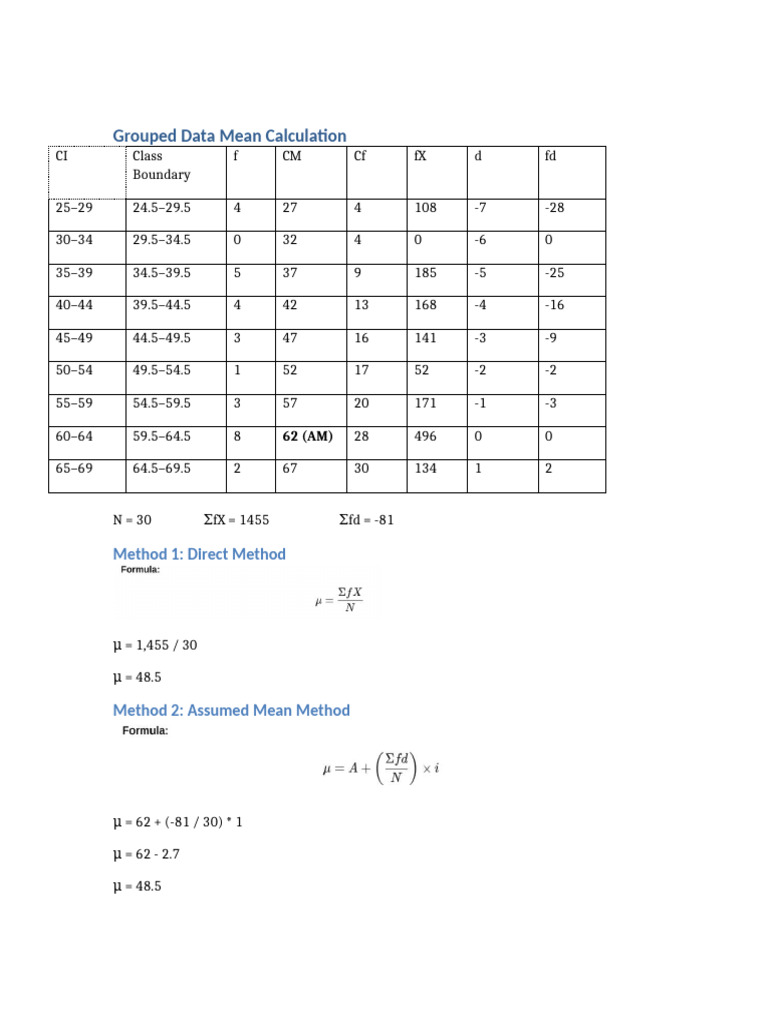Measure of Central Tendency | PDF