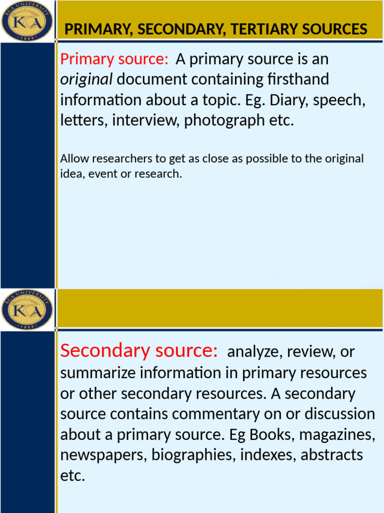 Understanding Source Types in Research | PDF | Primary Sources ...