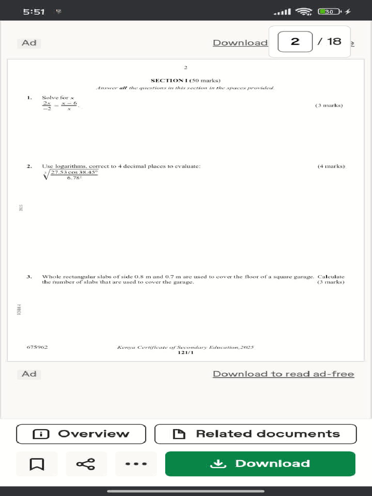 MATHS Paper | PDF