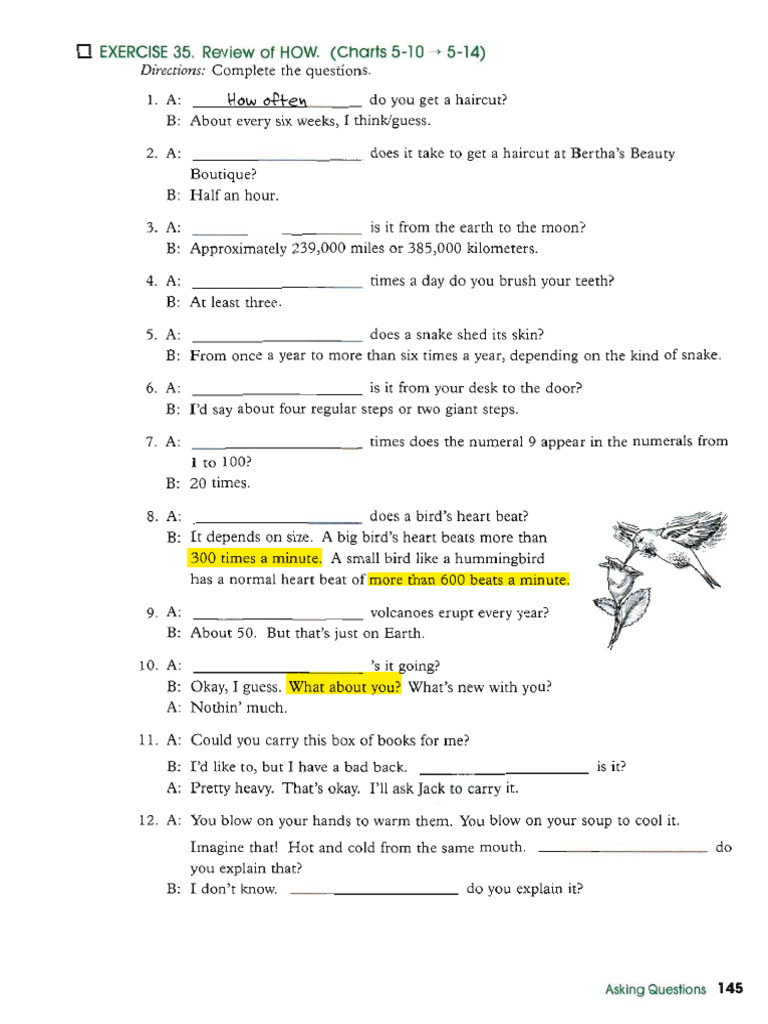 Forming Questions with 