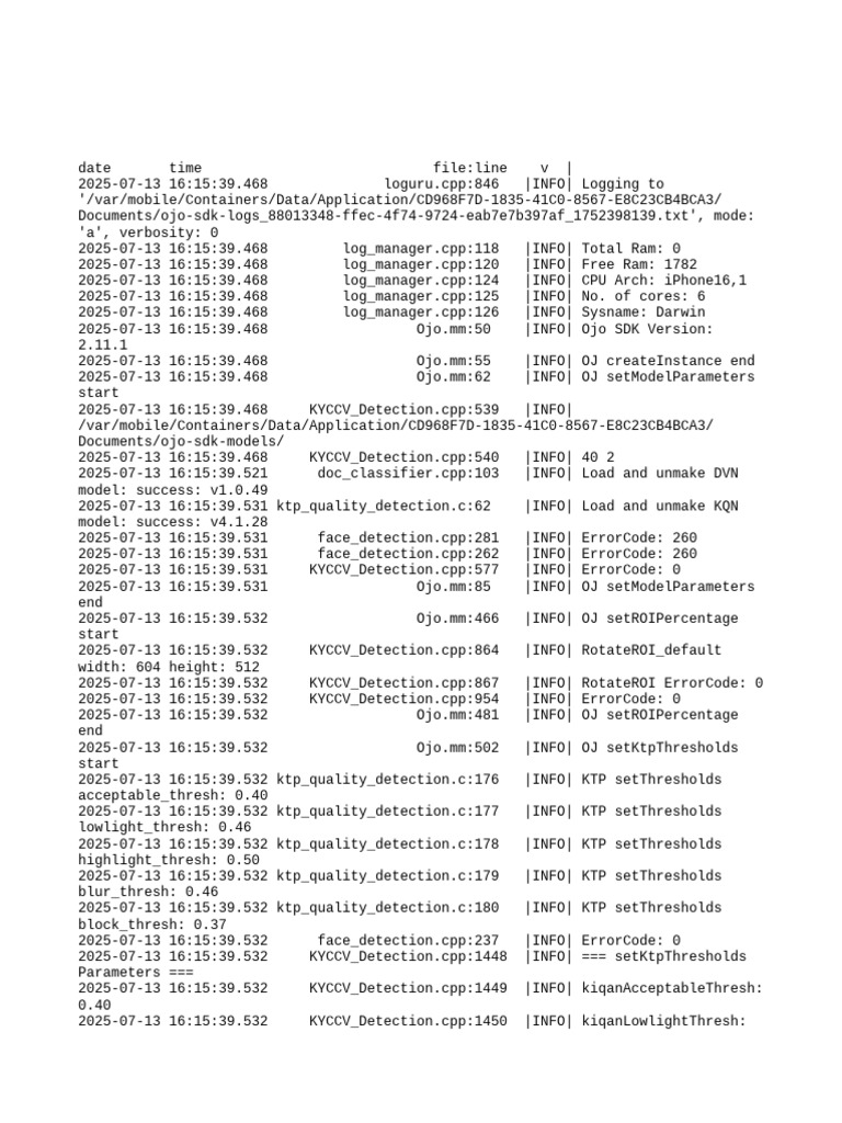 Ojo-Sdk-Logs 1752398139 | PDF | Computer Architecture | System Software