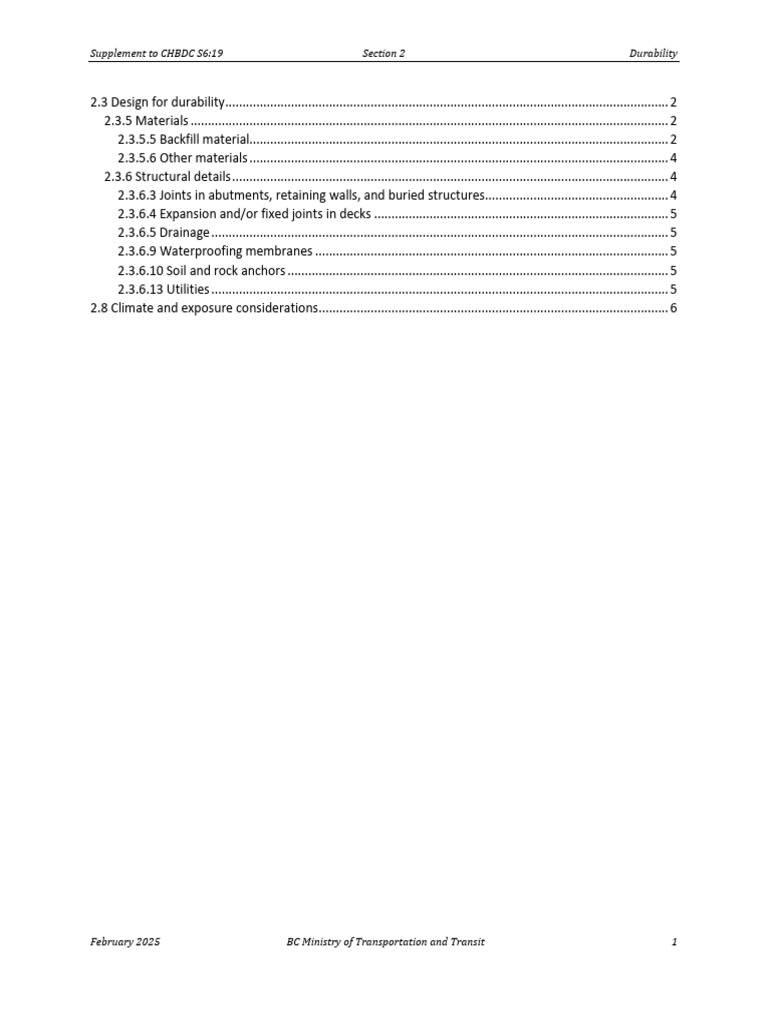 Supplement To CHBDC S6 19 Section 2 | PDF | Drainage | Civil Engineering