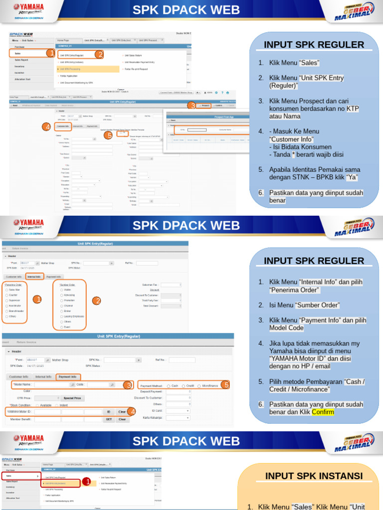 INPUT SPK DPACK WEB INSTANSI Untuk Bonus | PDF