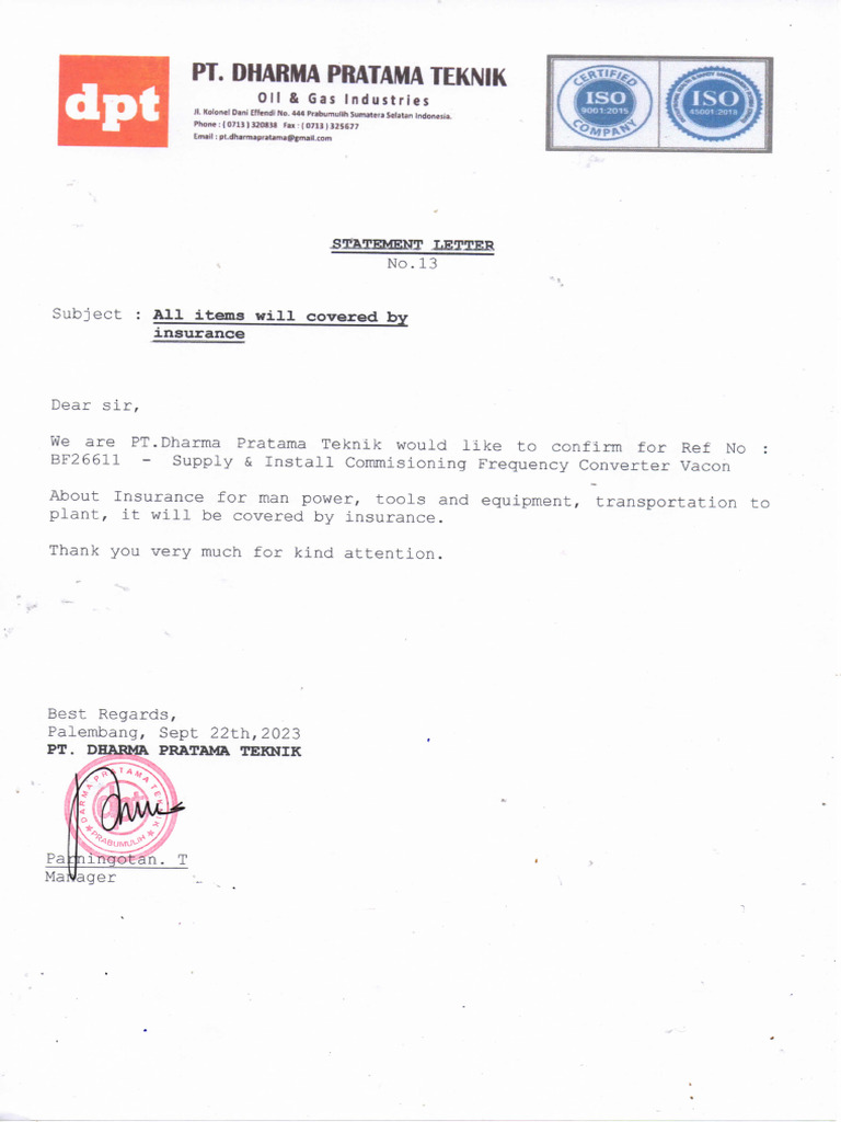Statement Insurance | PDF