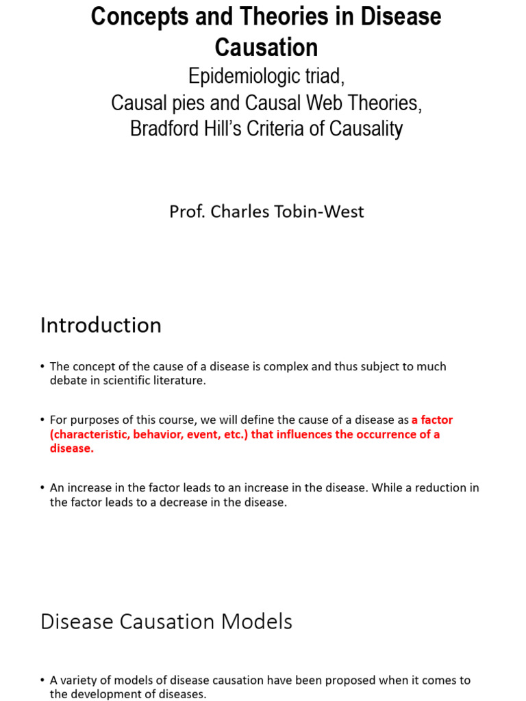 Disease Causation Models Explained | PDF | Causality | Epidemiology