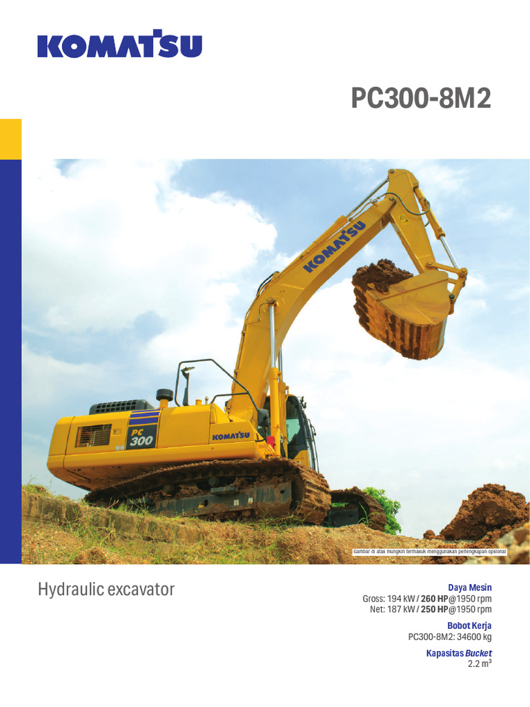 Spesifikasi Excavator Komatsu PC300-8M2 | PDF