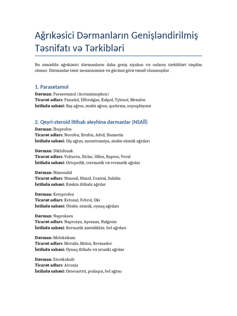 Genis Agrikesici Dermanlar | PDF