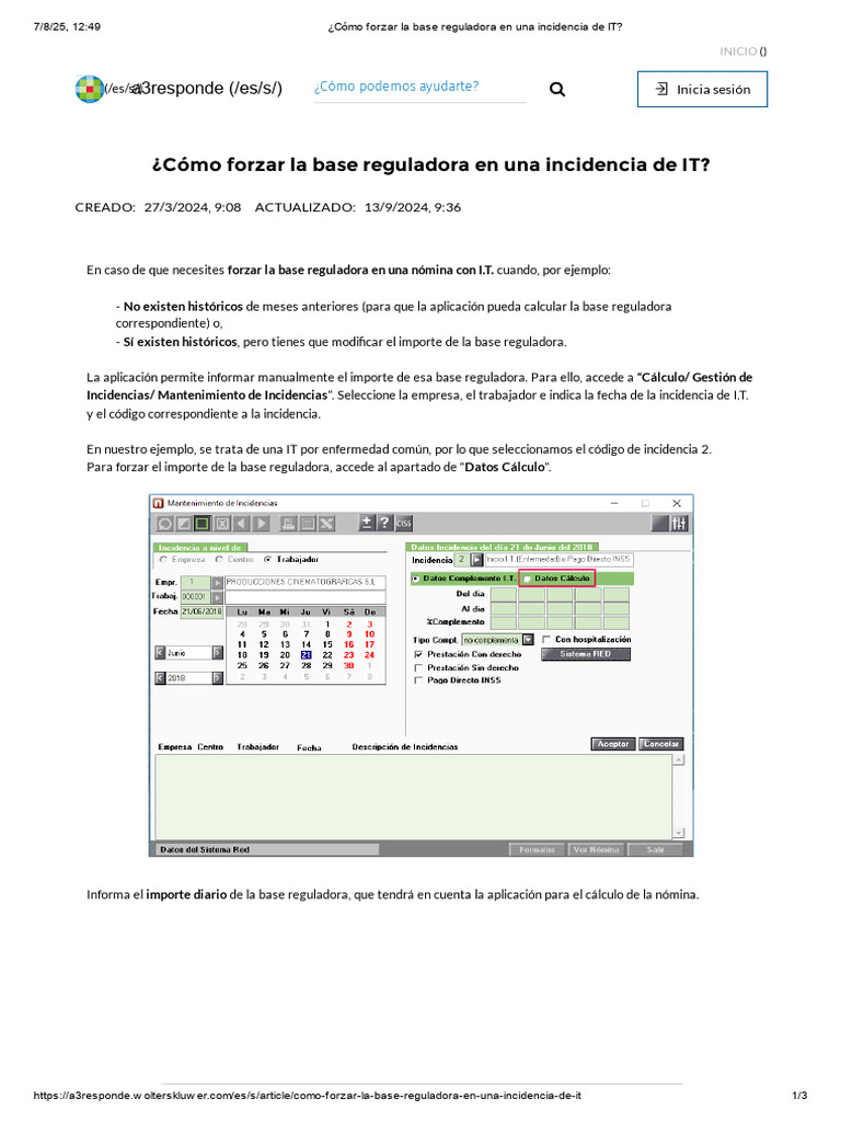 Forzar base reguladora en IT | PDF | Informática