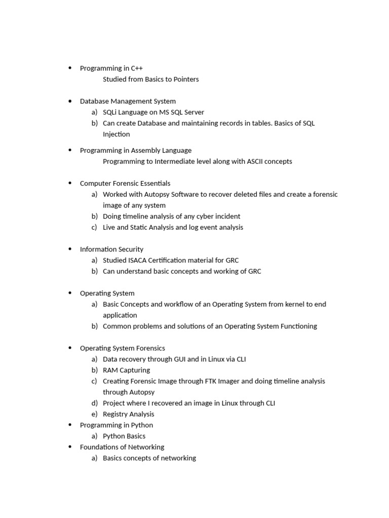 Courses and Projects | PDF