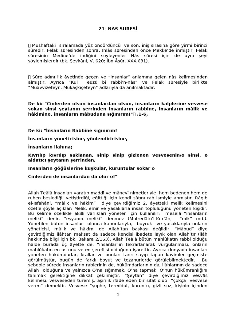 21 - Nas Suresi̇ | PDF