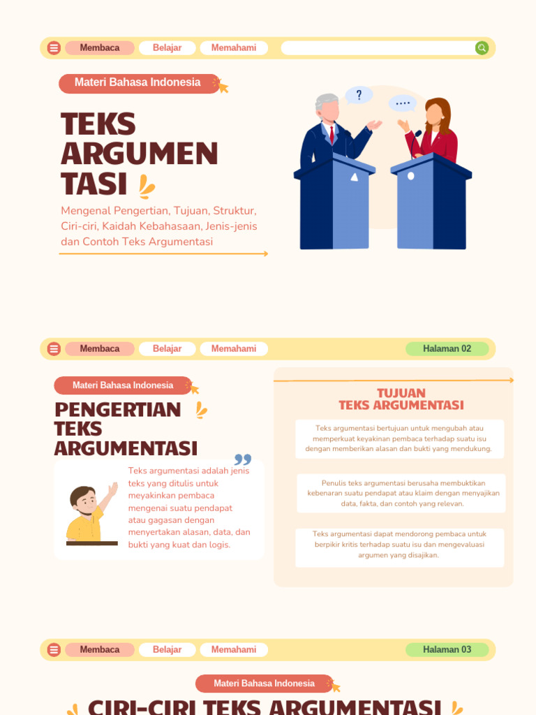 Struktur dan Contoh Teks Argumentasi | PDF