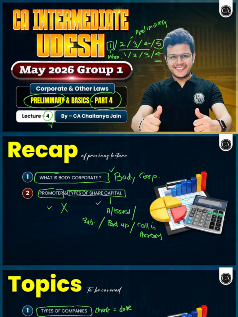 Preliminary 04: Class Notes | PDF