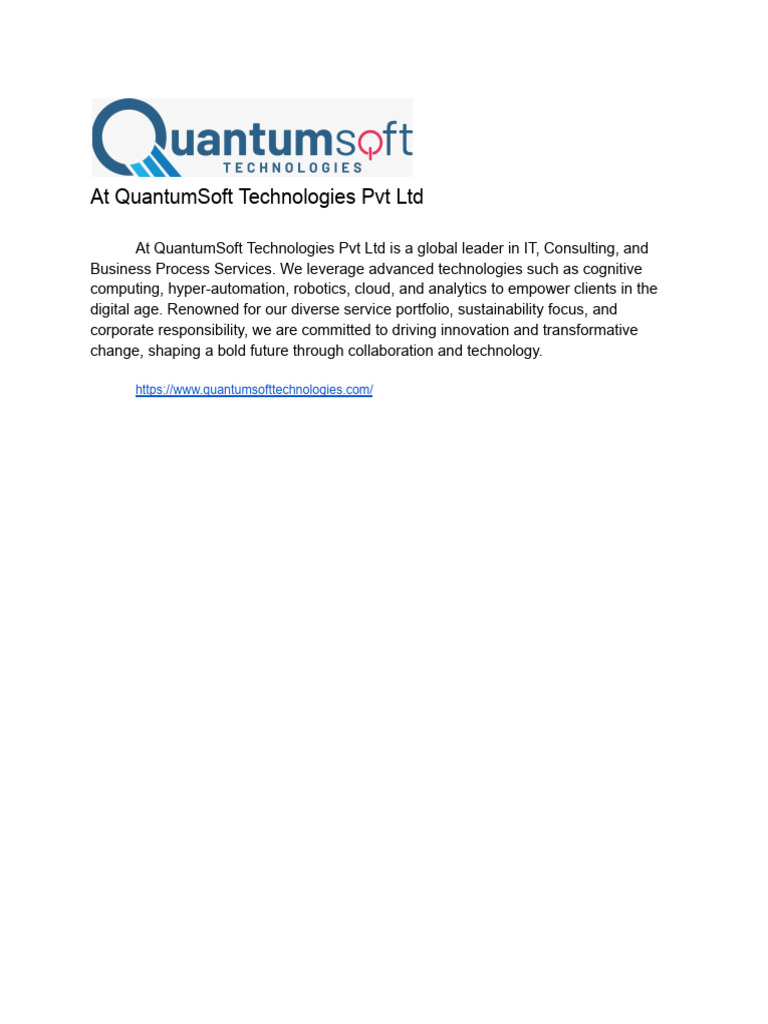 QuantumSoft Technologies Overview | PDF