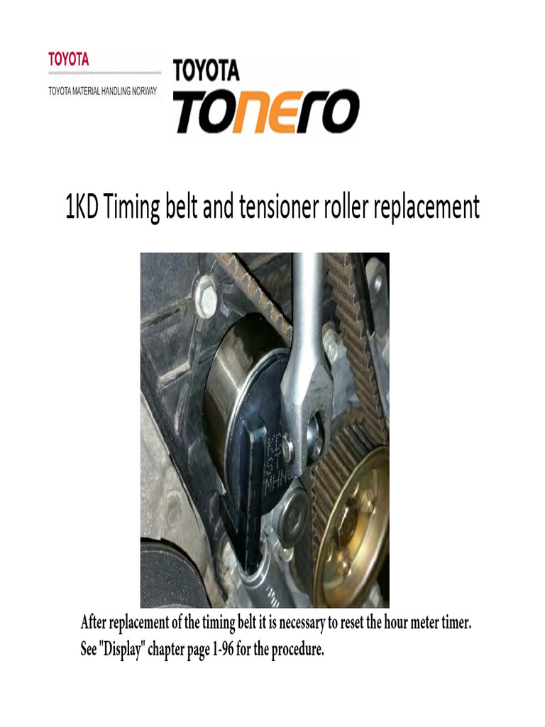 1KD Timing Belt Replacement Guide | PDF | Rotating Machines | Engines