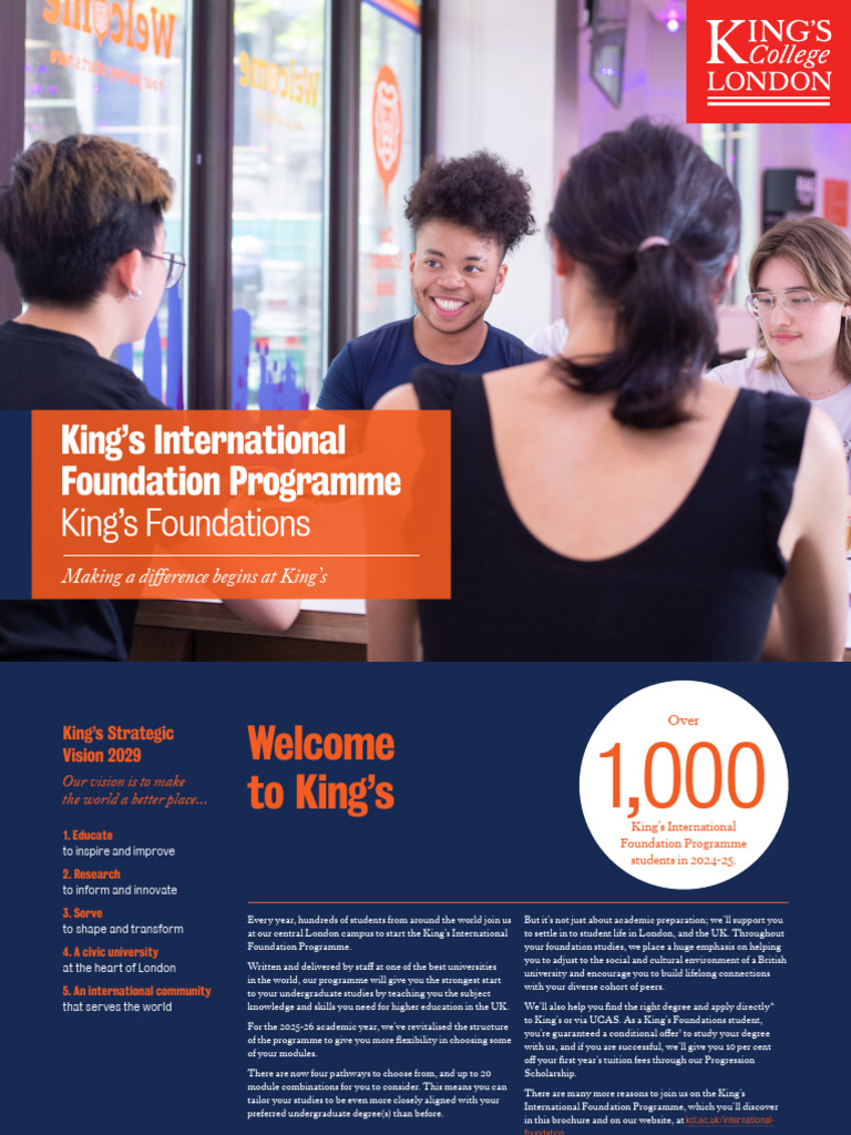 King's International Foundation Programme 2025 | PDF | Science ...
