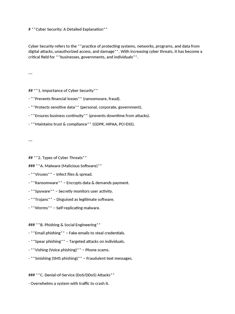 Cyber Security: Key Concepts & Practices | PDF | Security | Computer ...