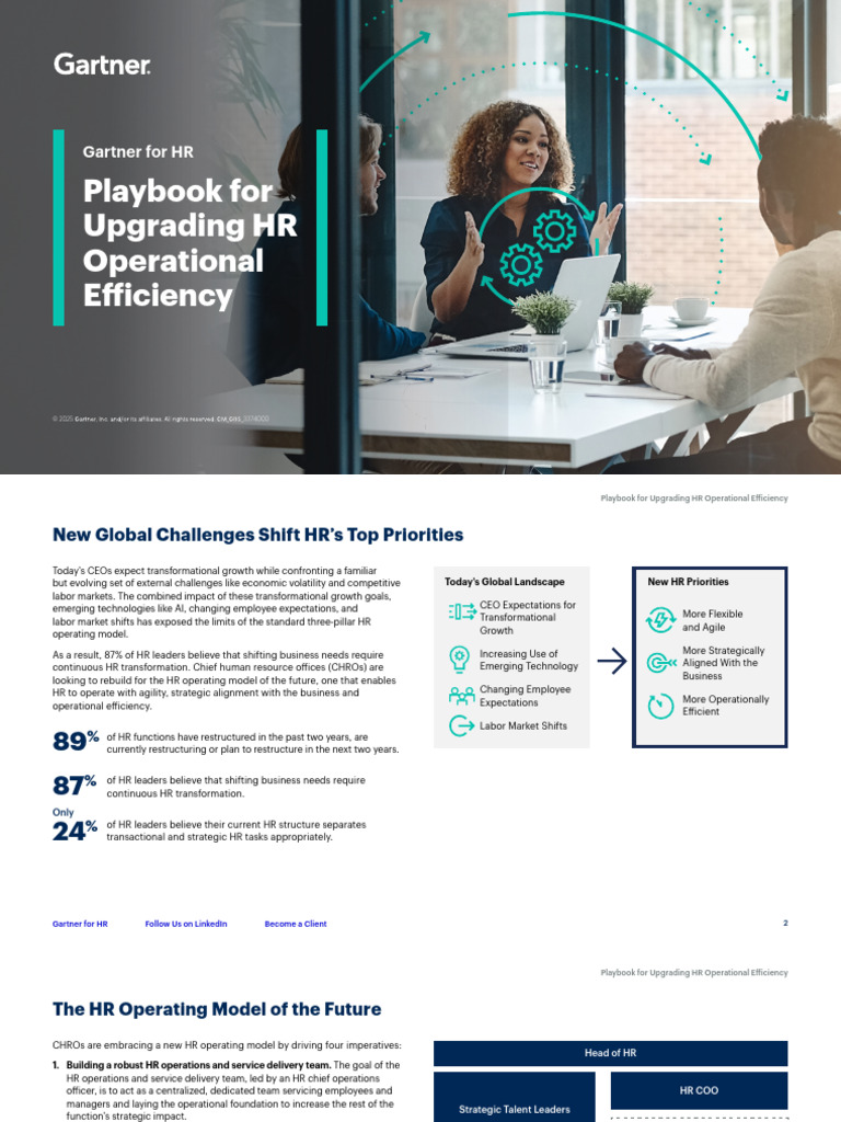 Upgrading HR Operational Efficiency Playbook | PDF | Automation ...