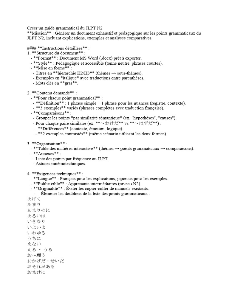 Prompt Pour IA N2 | PDF