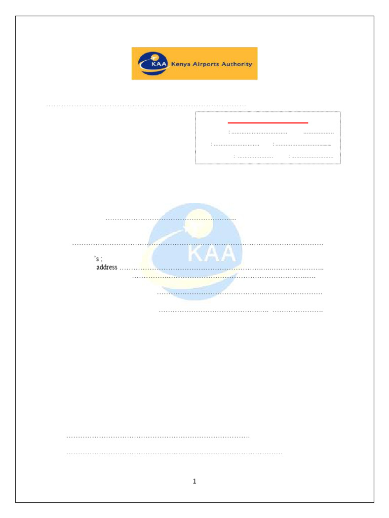 Airport Entry Pass Application Form | PDF
