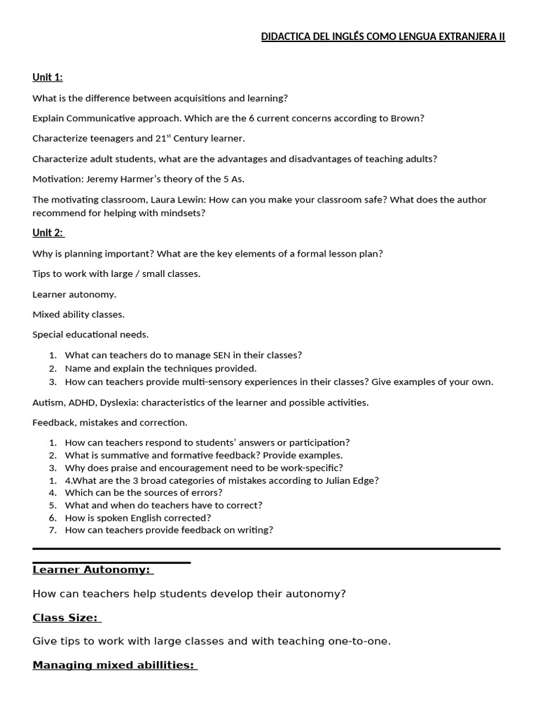 Teaching English as a Foreign Language II | PDF | Teachers | Learning