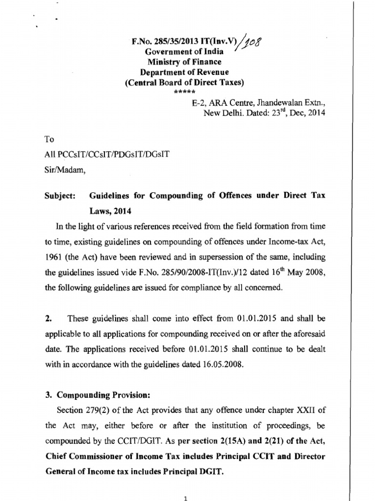 Guidelines for Compounding Offences | PDF | Crimes | Crime & Violence