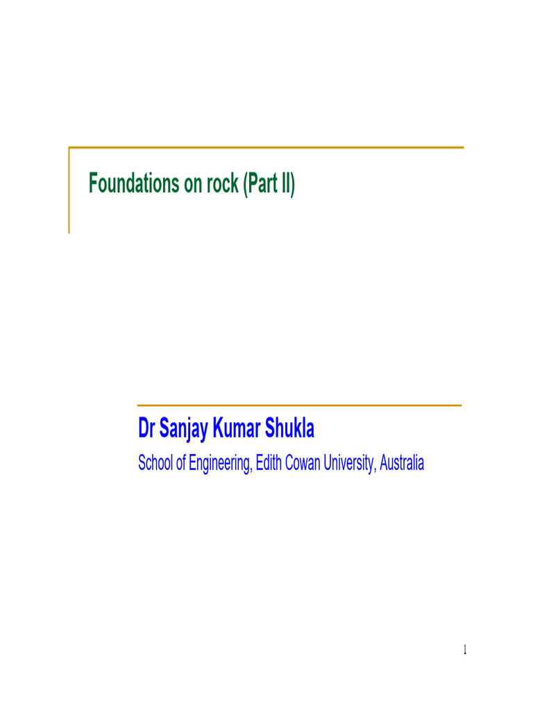 Rock Foundation Design Parameters | PDF | Mechanical Engineering ...