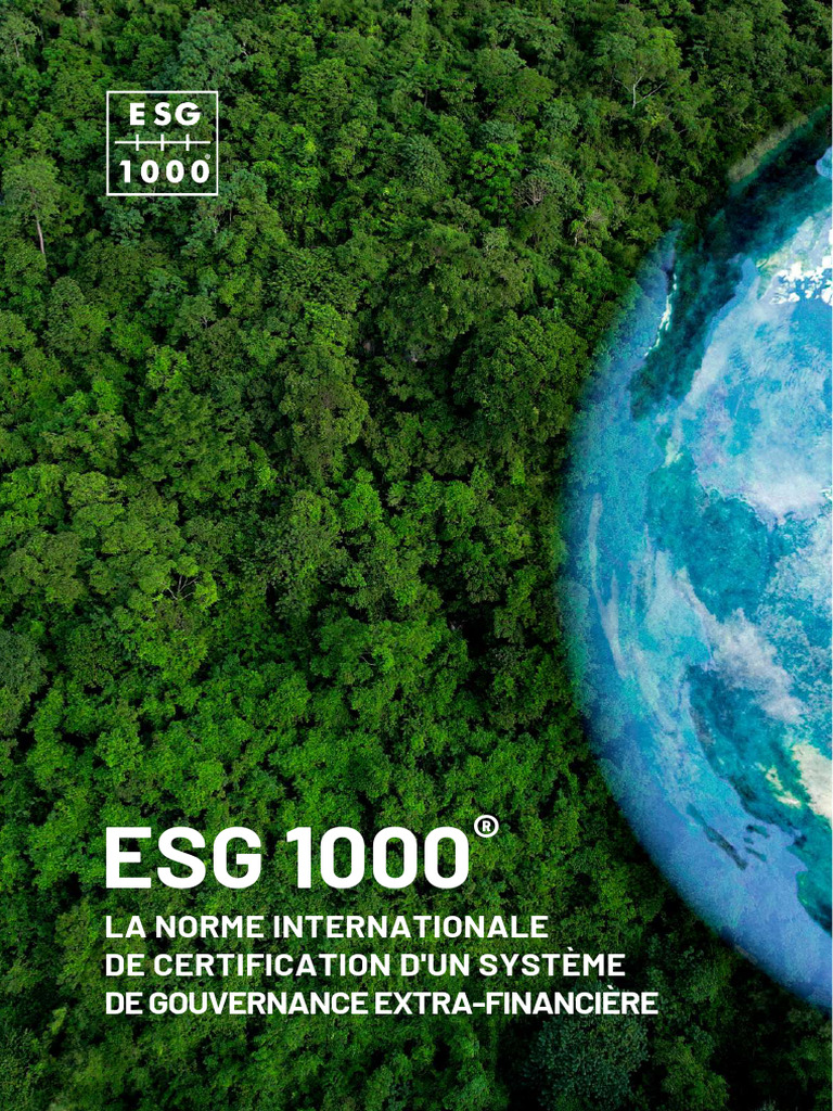 ESG 1000 - Certification | PDF | Gouvernance | Conformité