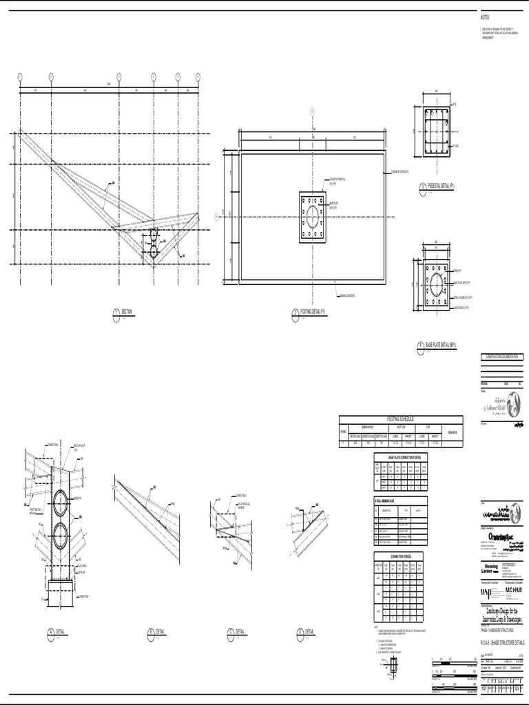 Base Plate and Connection Details | PDF | Civil Engineering ...