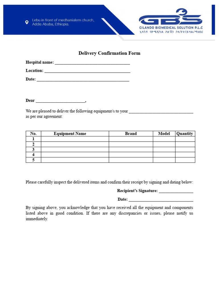 Delivery, Installation, Maintenace and Promotion Report Form 1 | PDF