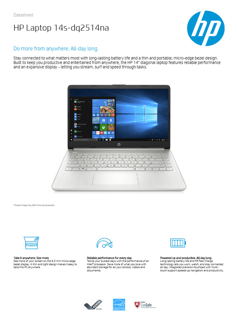 HP 14s-dq2514na Laptop Specifications | PDF | Laptop | Usb