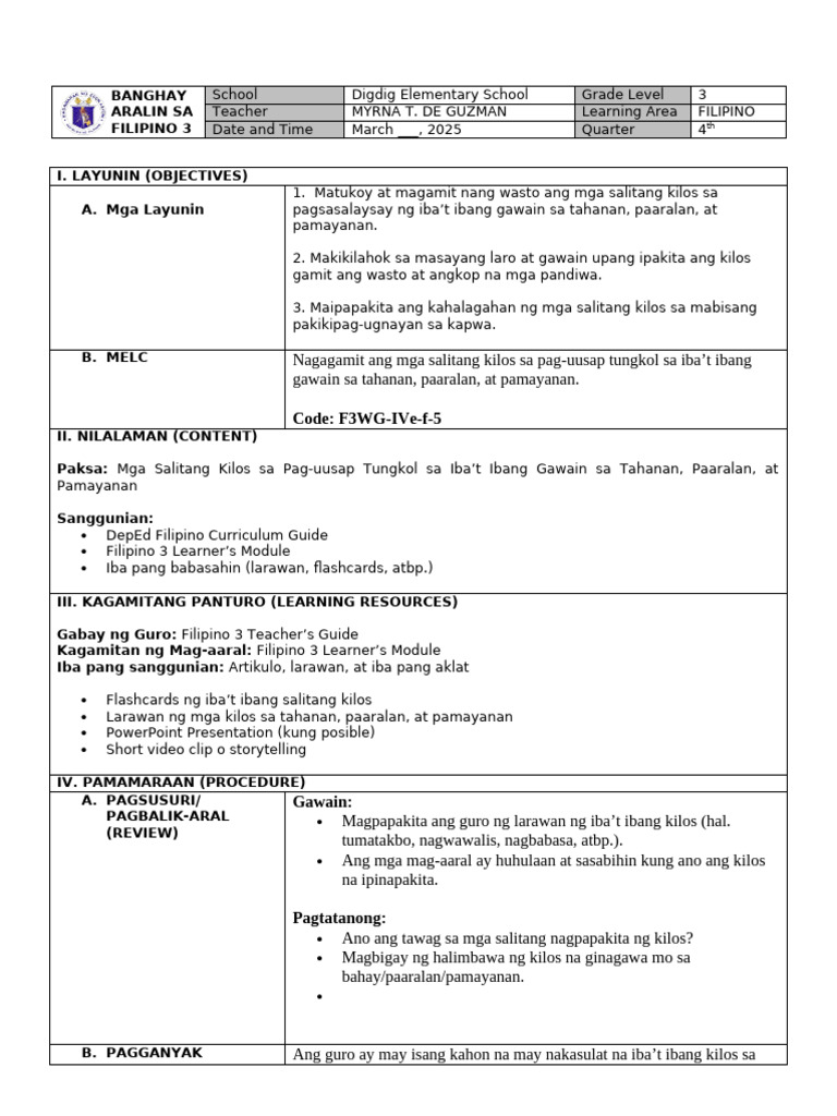 Fil Cot Q4 | PDF