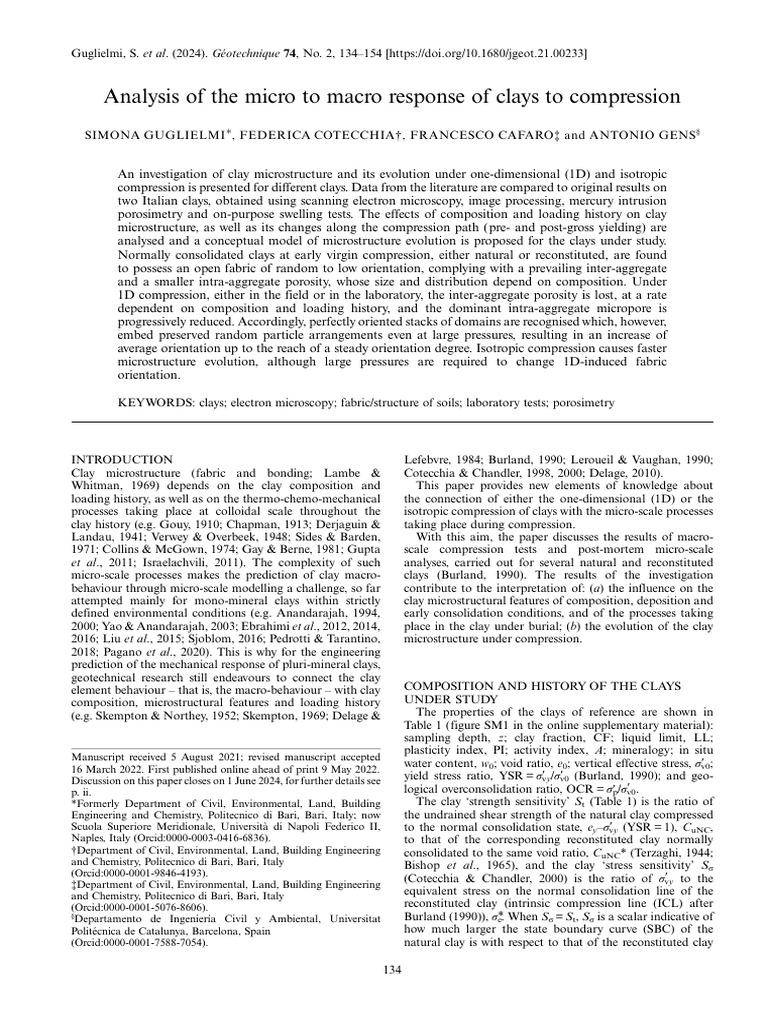 Clay Compression Microstructure Analysis | PDF | Porosity | Microstructure