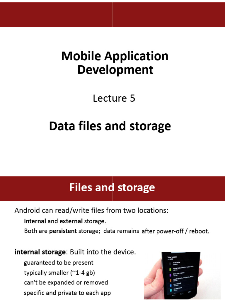 Android File Storage Techniques | PDF | Computer File | Computer Data ...