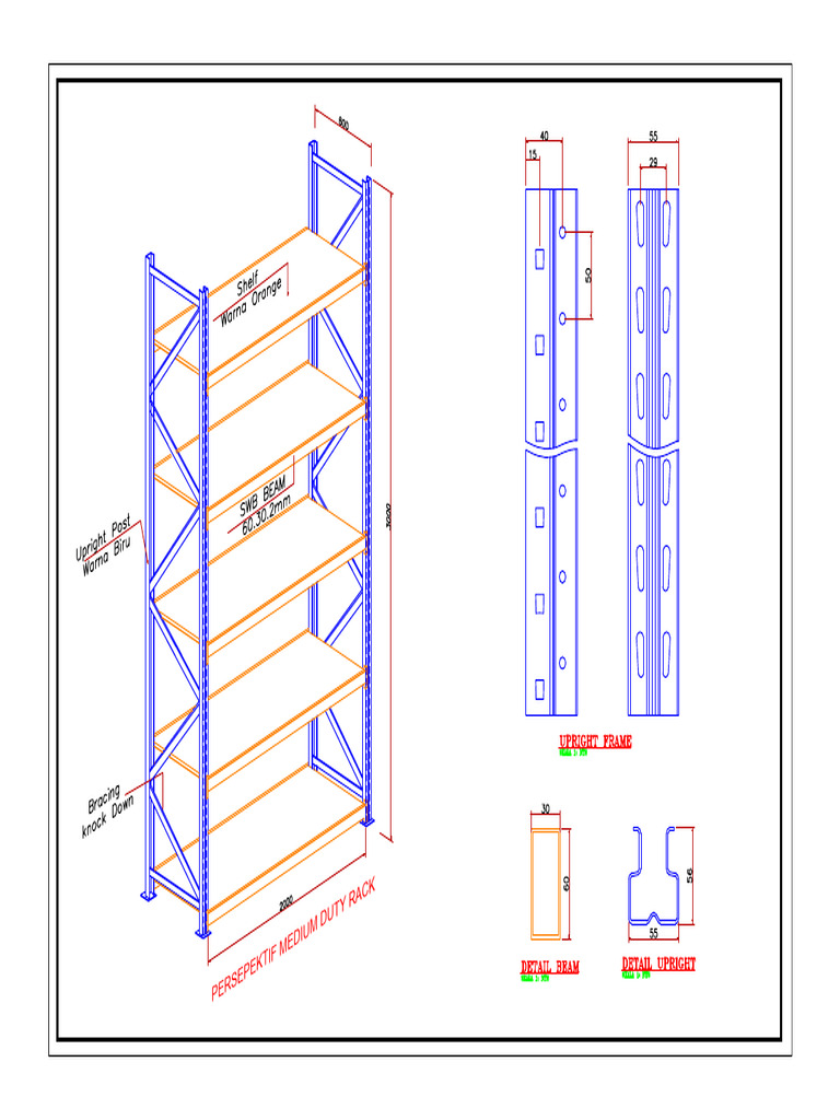 Supra Jaya Pratama - Drawing Medium Duty Rack Tps | PDF