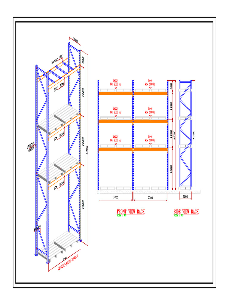 Supra Jaya Pratama - Drawing Heavy Duty Rack Tps | PDF