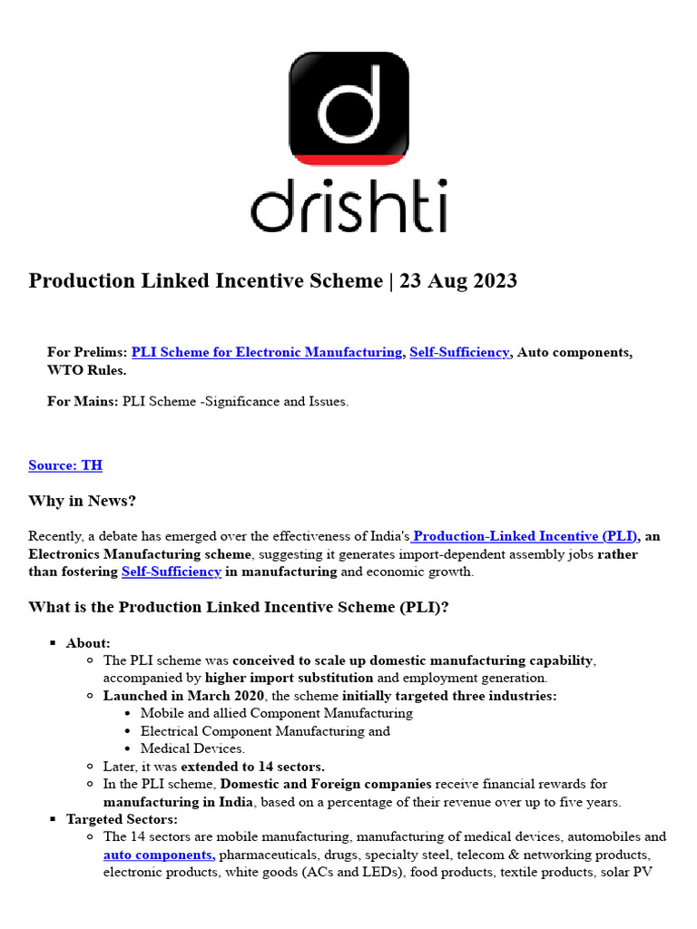 Production Linked Incentive Scheme 2 | PDF | Exports | Photovoltaics