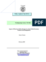 Impact of Monetary Policy Change in A Semi-Global Economy.